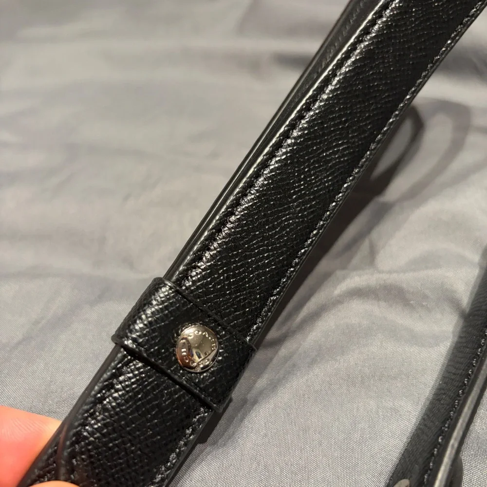 Coach Black Crossgrain Leather 54